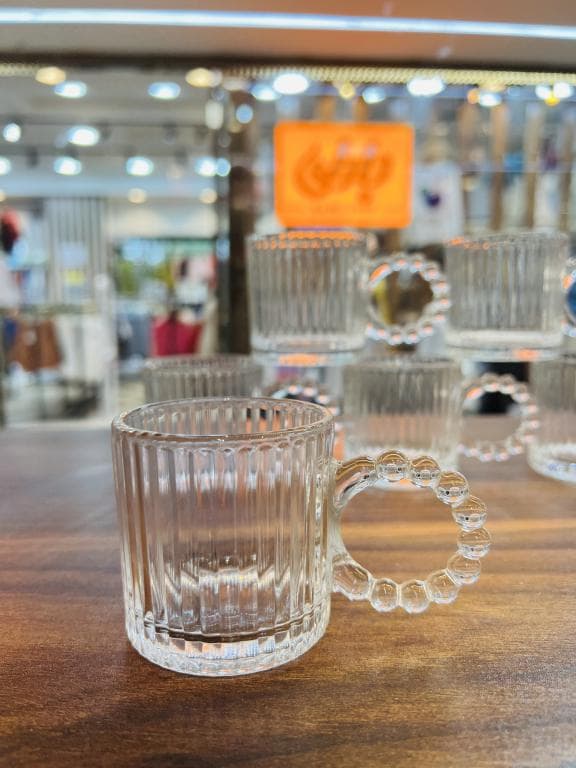 فنجان شیار دار دسته مرواریدی Q6638-6 — تصویر ۳