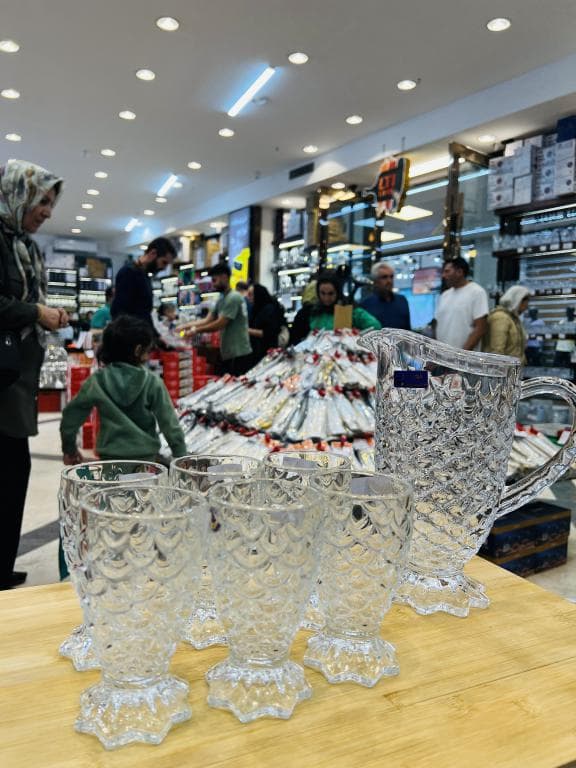 پارچ و لیوان 6 عددی کریستال برند دلی DSZB023/L7 — تصویر ۳