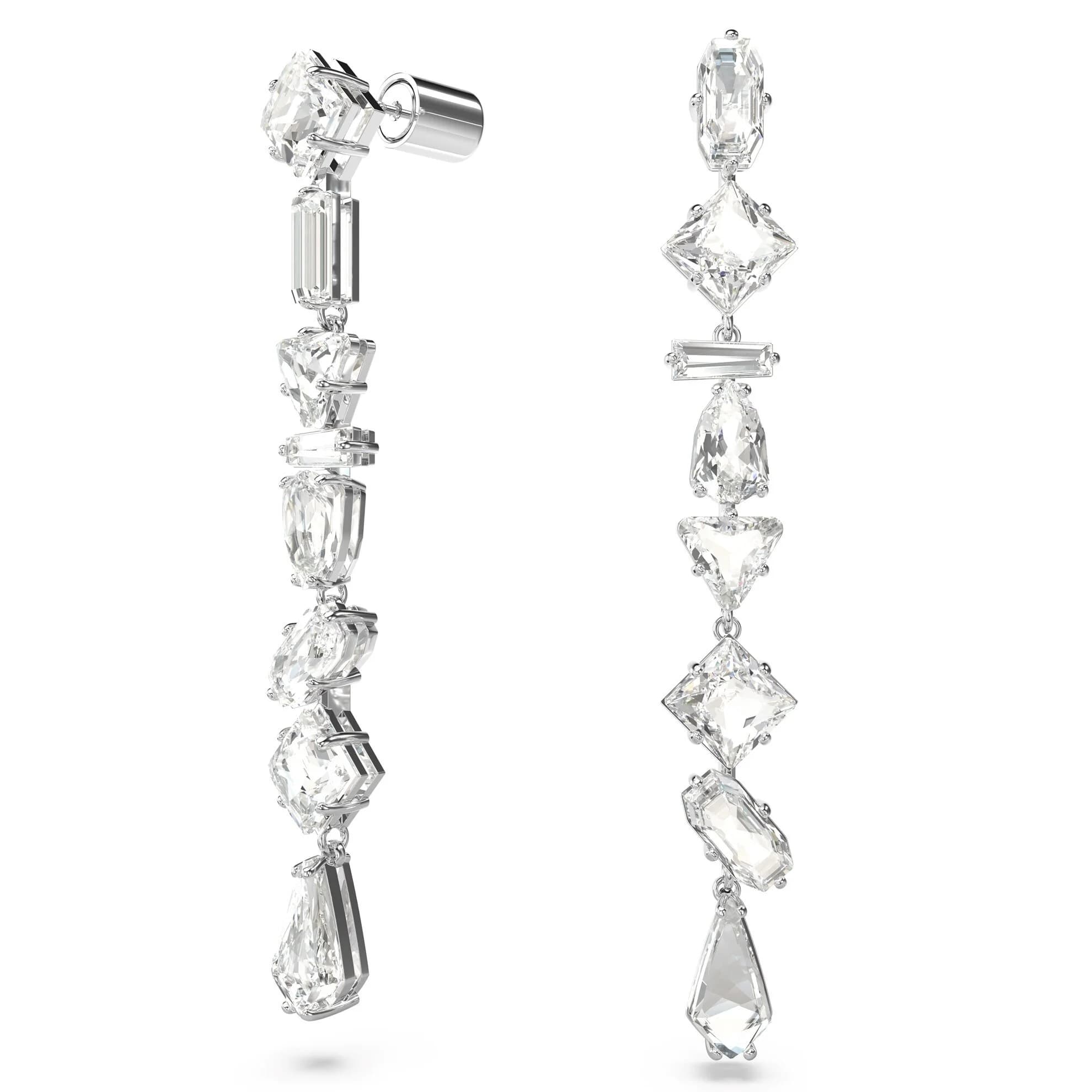 گوشواره سفید سواروسکی اورجینال Swarovski Mesmera damla küpeler 5661687 — تصویر ۴