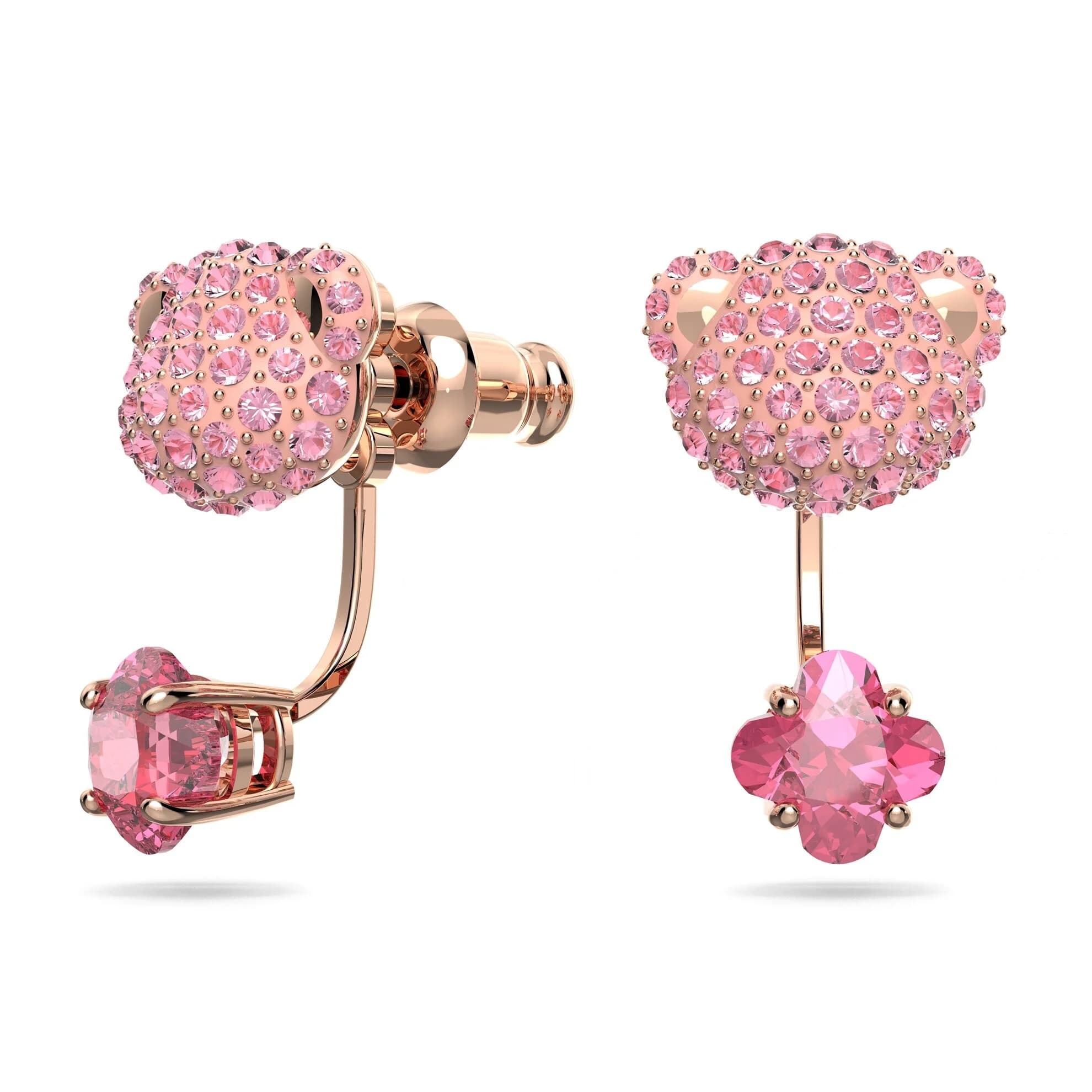 گوشواره صورتی سواروسکی اورجینال Swarovski Teddy küpe gömlekleri 5642982 — تصویر ۴