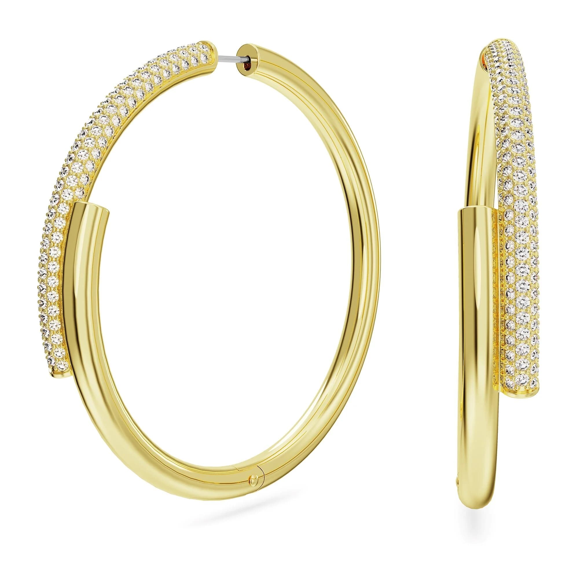 گوشواره طلایی سواروسکی اورجینال Swarovski Dextera halka küpeler 5671808 — تصویر ۴
