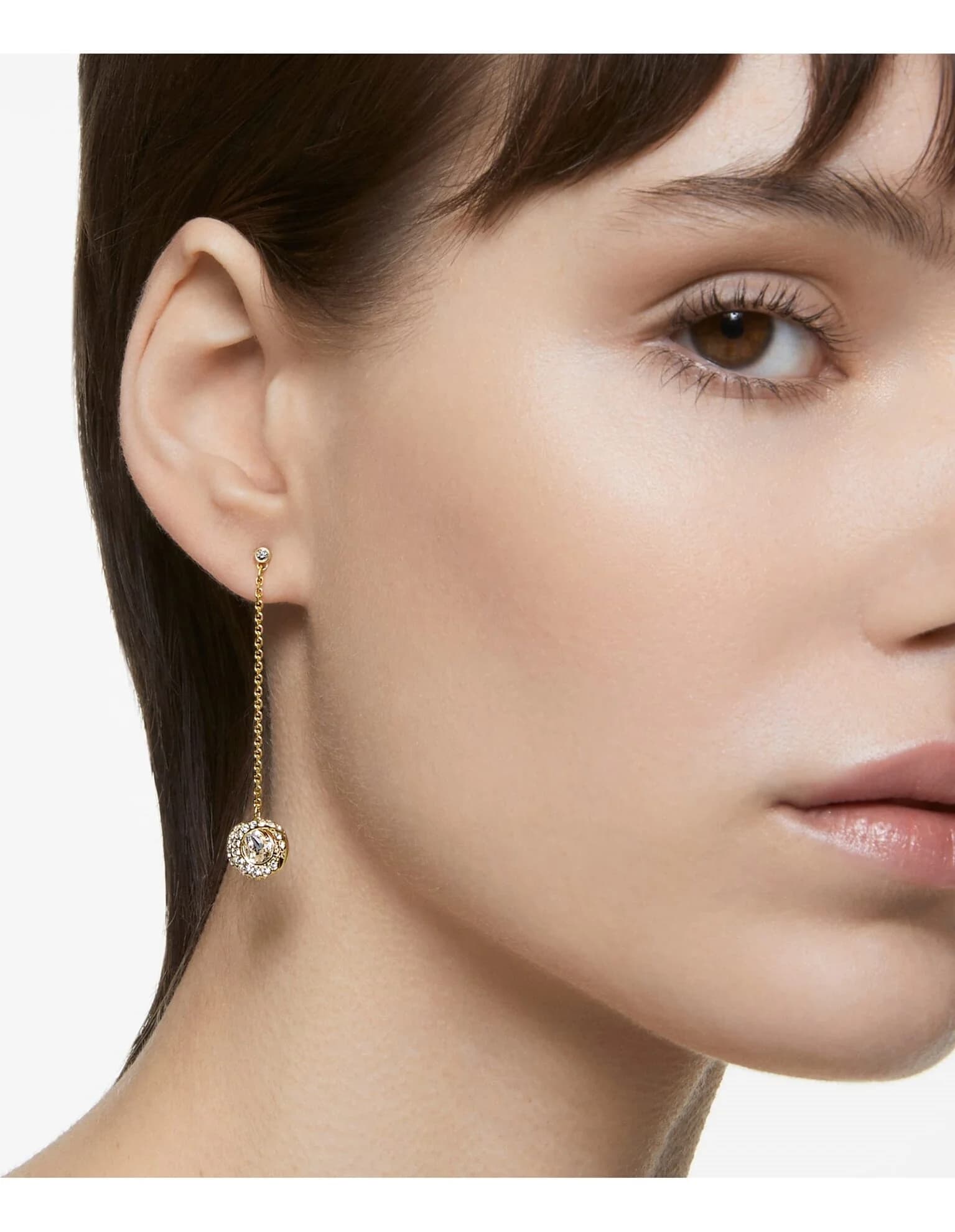 گوشواره طلایی سواروسکی اورجینال Swarovski Generation damla küpeler 5636514 — تصویر ۲