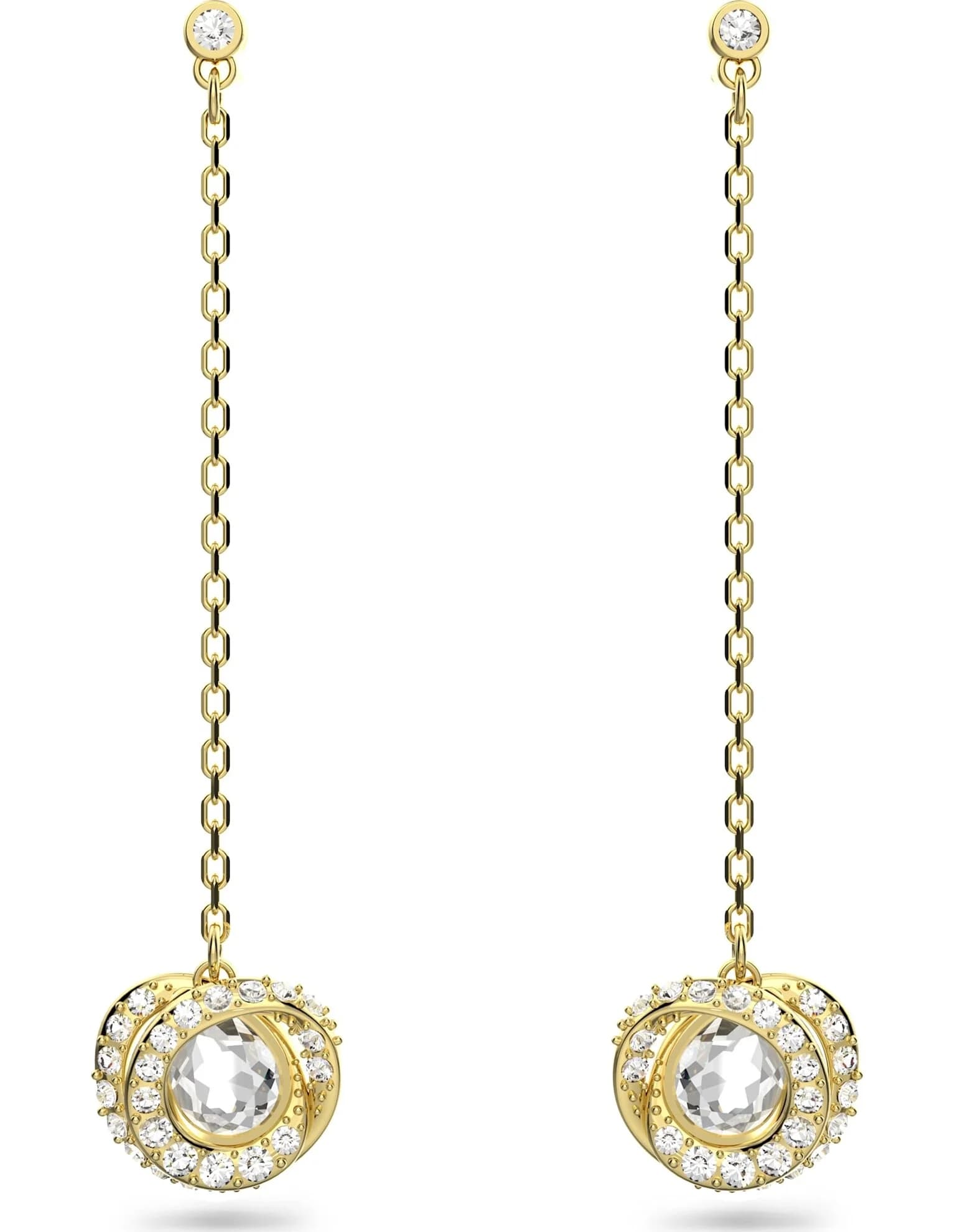 گوشواره طلایی سواروسکی اورجینال Swarovski Generation damla küpeler 5636514 — تصویر ۳