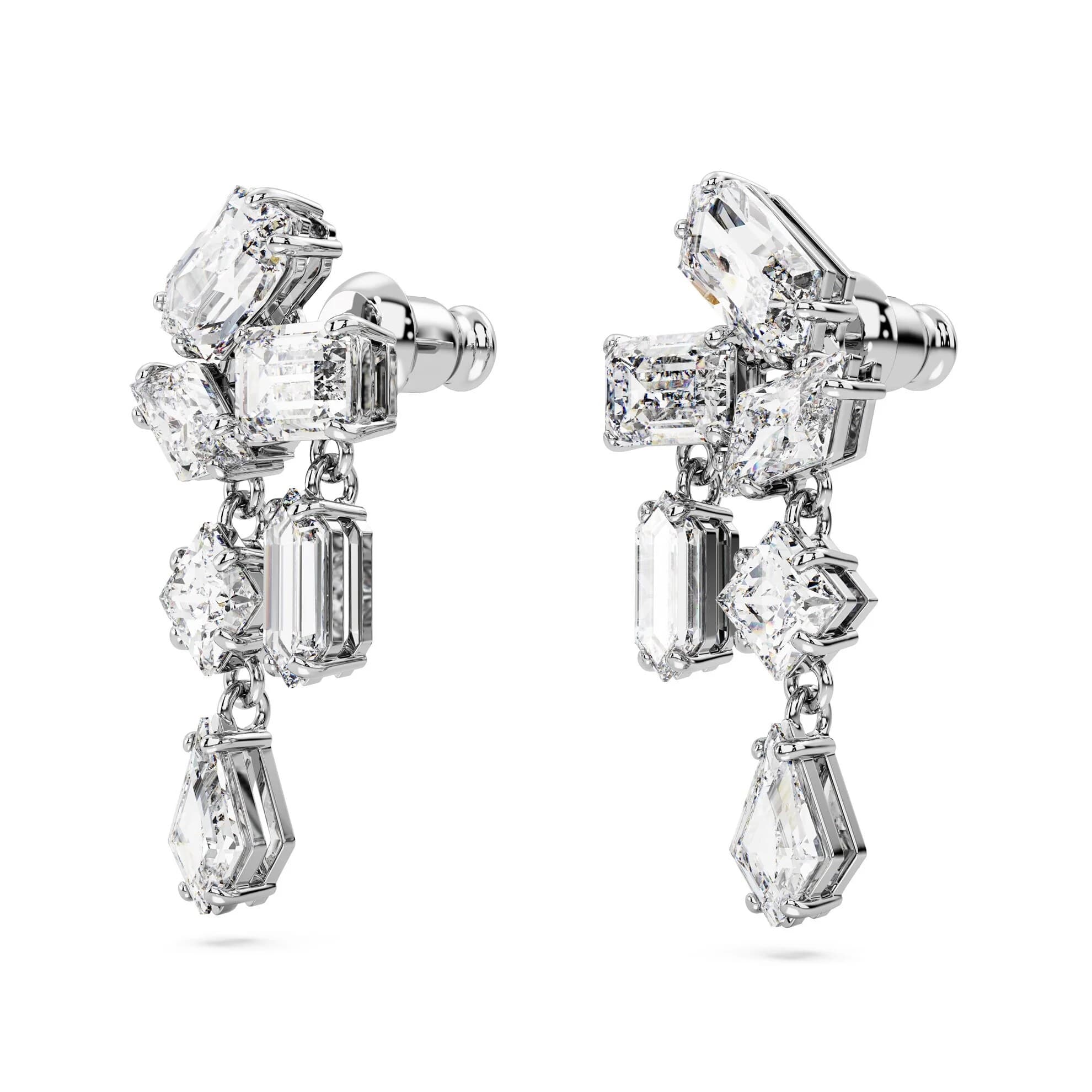 گوشواره سفید سواروسکی اورجینال Swarovski Mesmera damla küpeler 5665825 — تصویر ۶