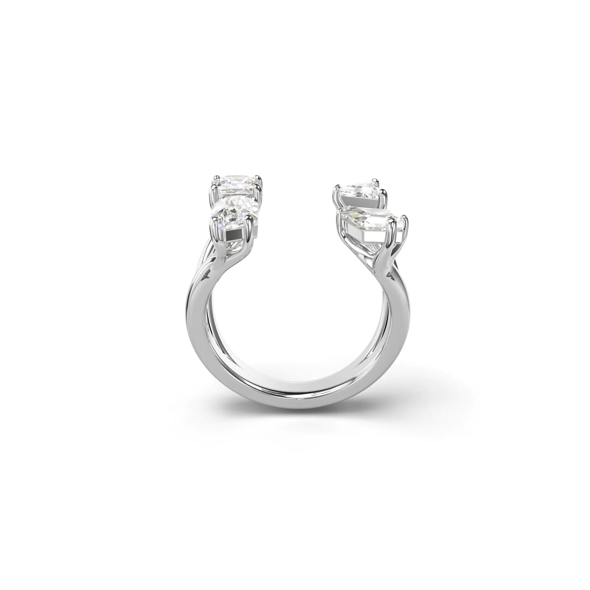 انگشتر سفید سواروسکی اورجینال Swarovski Mesmera Açık Yüzük — تصویر ۵