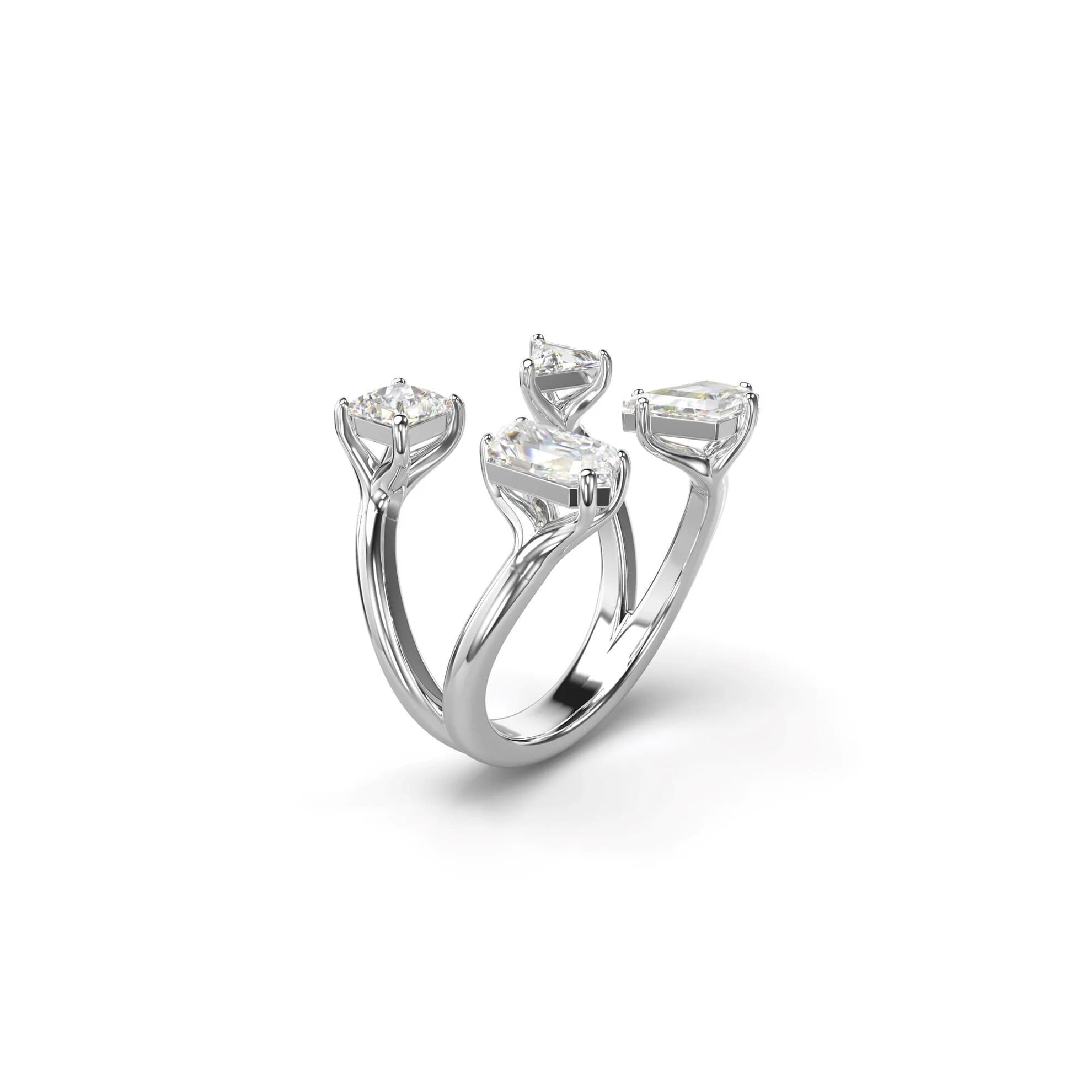 انگشتر سفید سواروسکی اورجینال Swarovski Mesmera Açık Yüzük — تصویر ۶