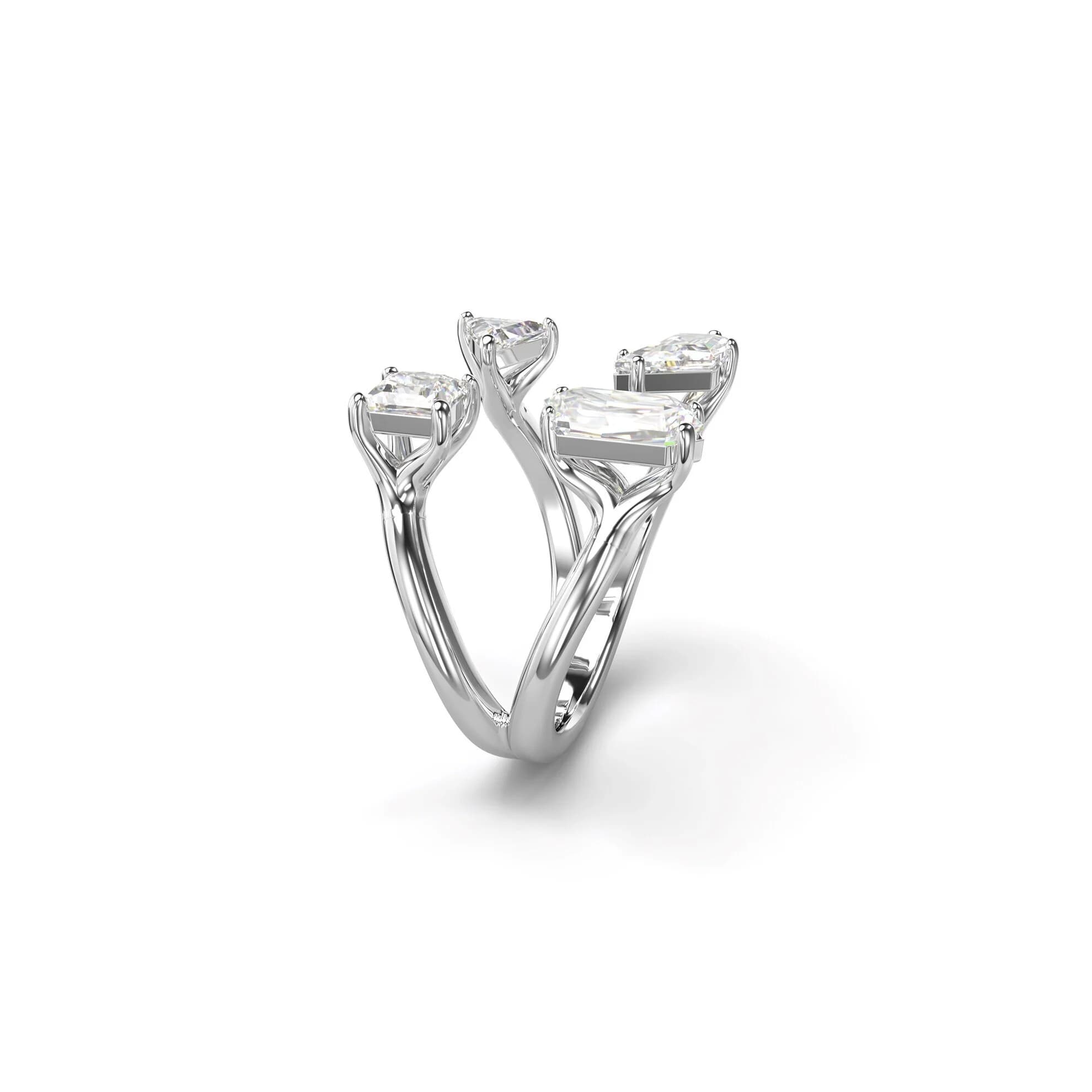 انگشتر سفید سواروسکی اورجینال Swarovski Mesmera Açık Yüzük — تصویر ۴