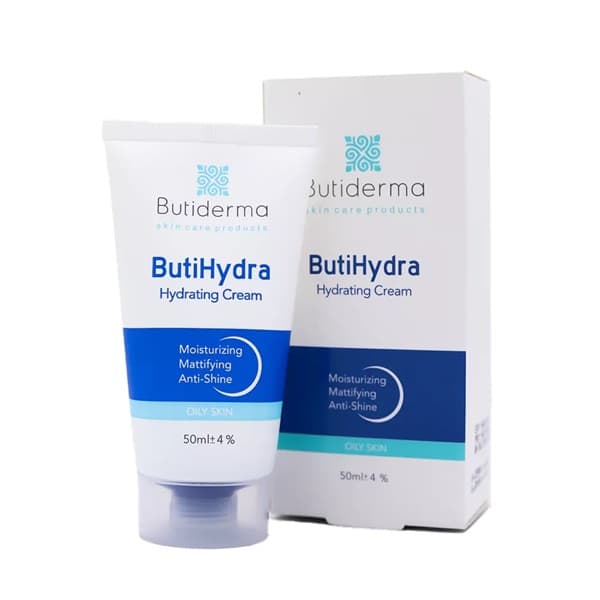 کرم آبرسان پوست چرب بیوتی درما بیوتی هیدرا ۵۰ میلی لیتر | Butiderma Butihydra Moisturizer Cream For Oily Skin 50ml