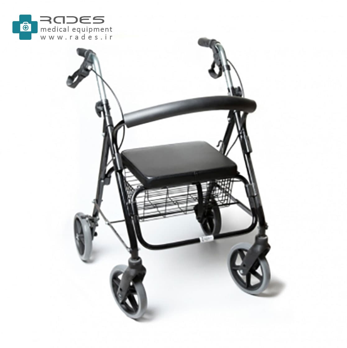 رولیتر آلومینیومی تاشو زیکلاس مد Zyklusmed (واکر چهار چرخ سبد دار)