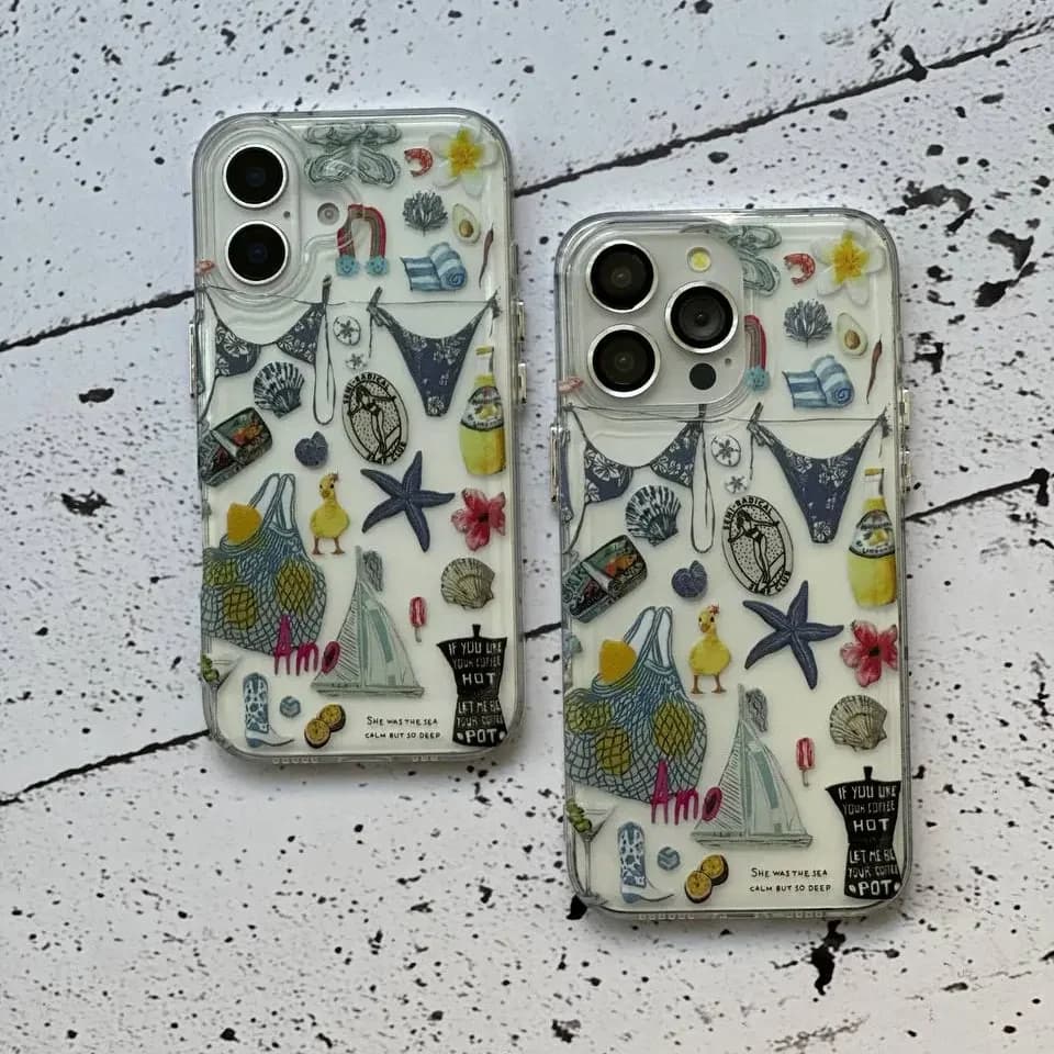 قاب گوشی iPhone 11 آیفون شفاف طرح ساحلی کد 614 — تصویر ۲