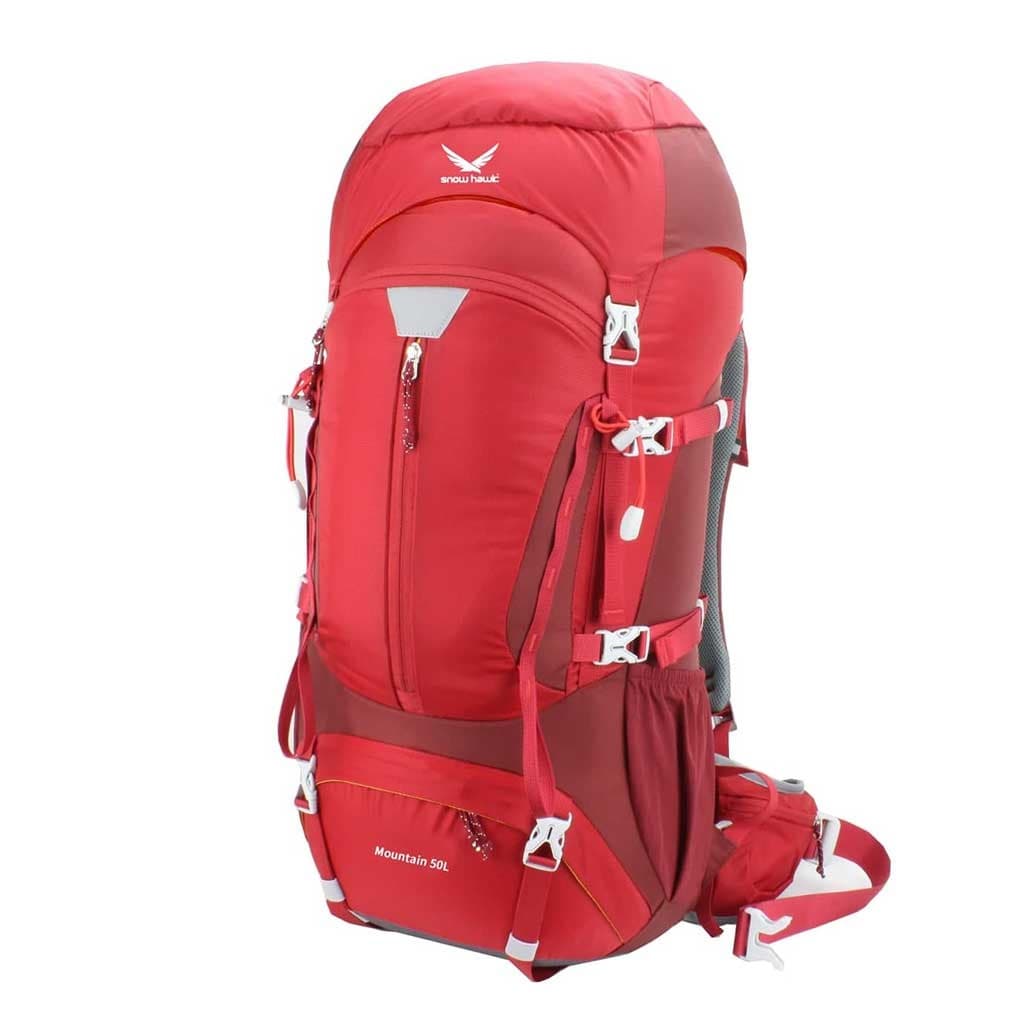 کوله پشتی اسنوهاک / SNOWHAWK – مدل Mountain 50L / قرمز — تصویر ۲