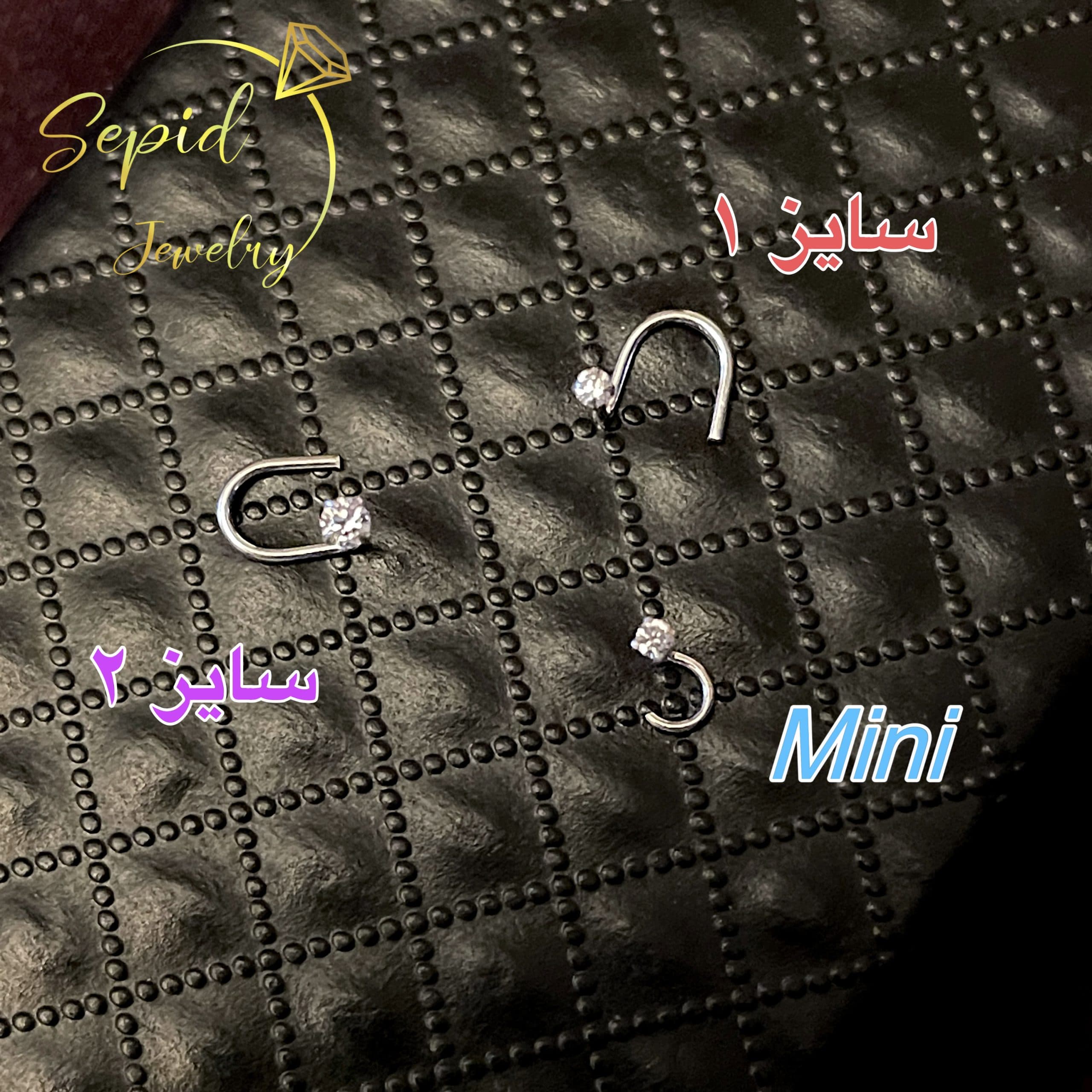پیرسینگ نقره بینی اچ سی (screw) — تصویر ۴