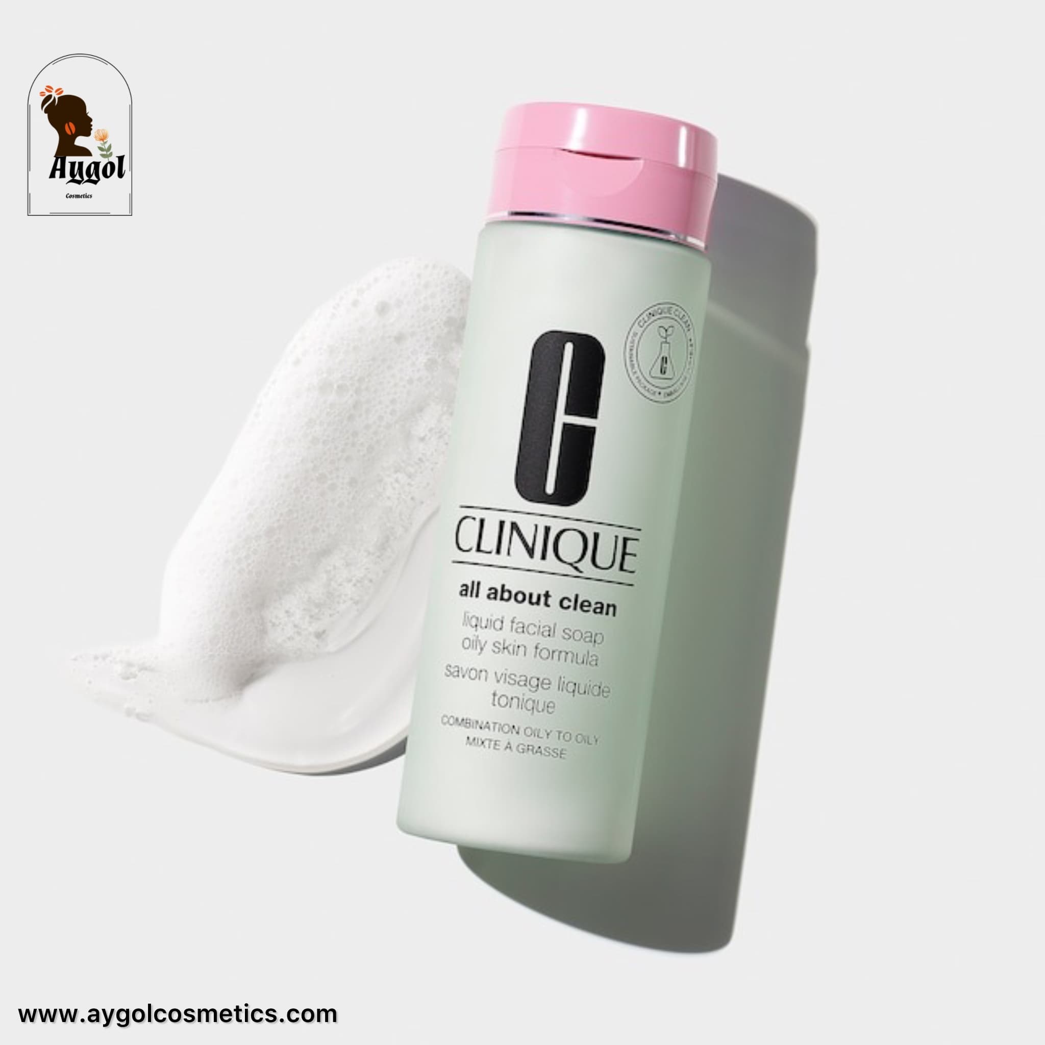 صابون مایع صورت کلینیک Clinique مدل All about clean مخصوص پوست چرب و مختلط — تصویر ۲