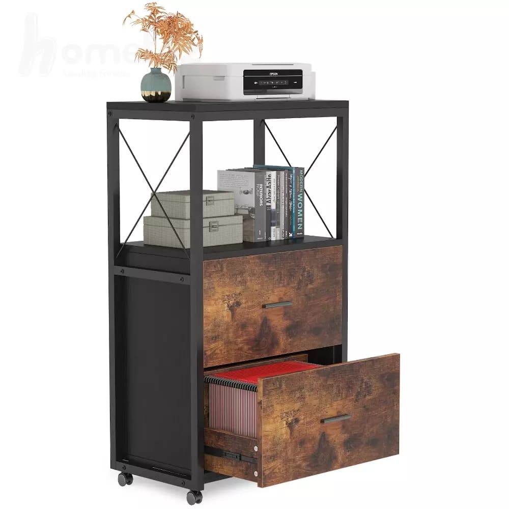 فایل 2 کشویی فلزی با چوب یا ام دی اف مدل ht1762 — تصویر ۴