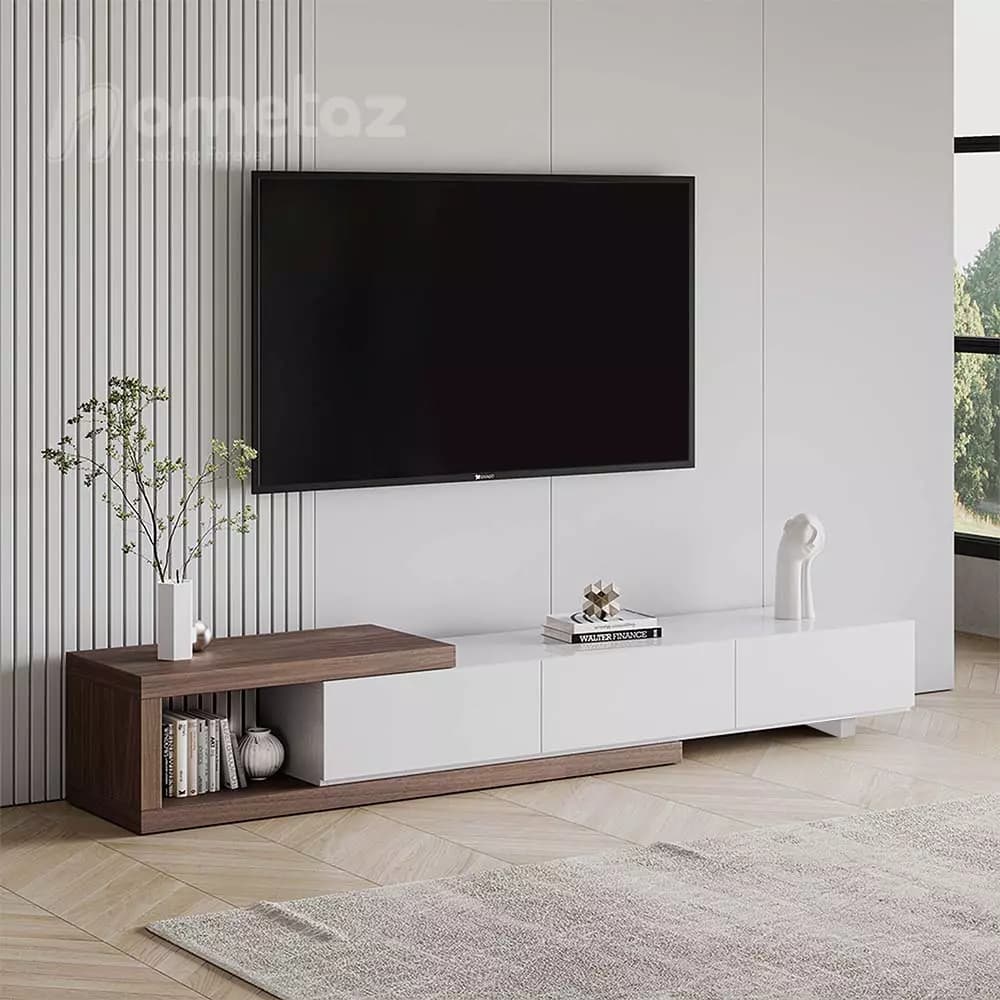 میز تی وی ام دی افی 3 کشویی طرح ht1987