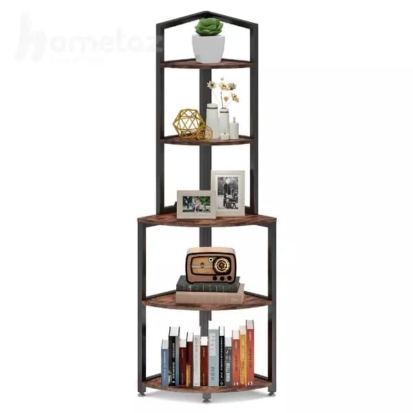 شلف و کتابخانه فلزی ایستاده با صفحه mdf یا چوب روس مدل ht1593 — تصویر ۴