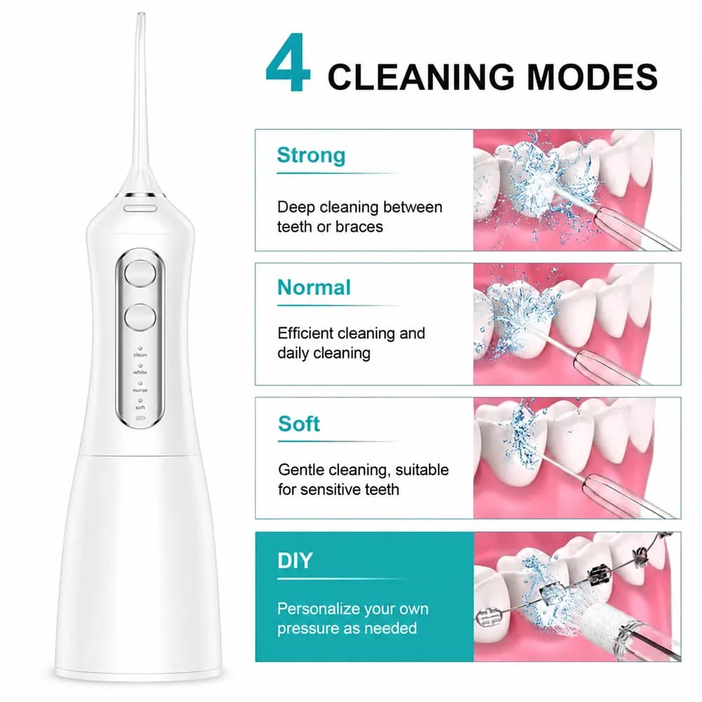 مسواک برقی و واترجت سنک مدل Senk Intelligent Water Flosser & Electric Toothbrush Set Model 1001 — تصویر ۴