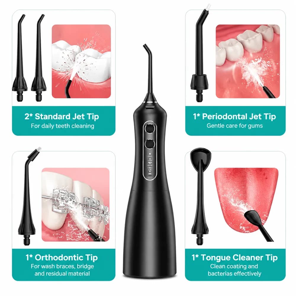 مسواک برقی و واترجت سنک مدل Senk Intelligent Water Flosser & Electric Toothbrush Set Model 1001 — تصویر ۶