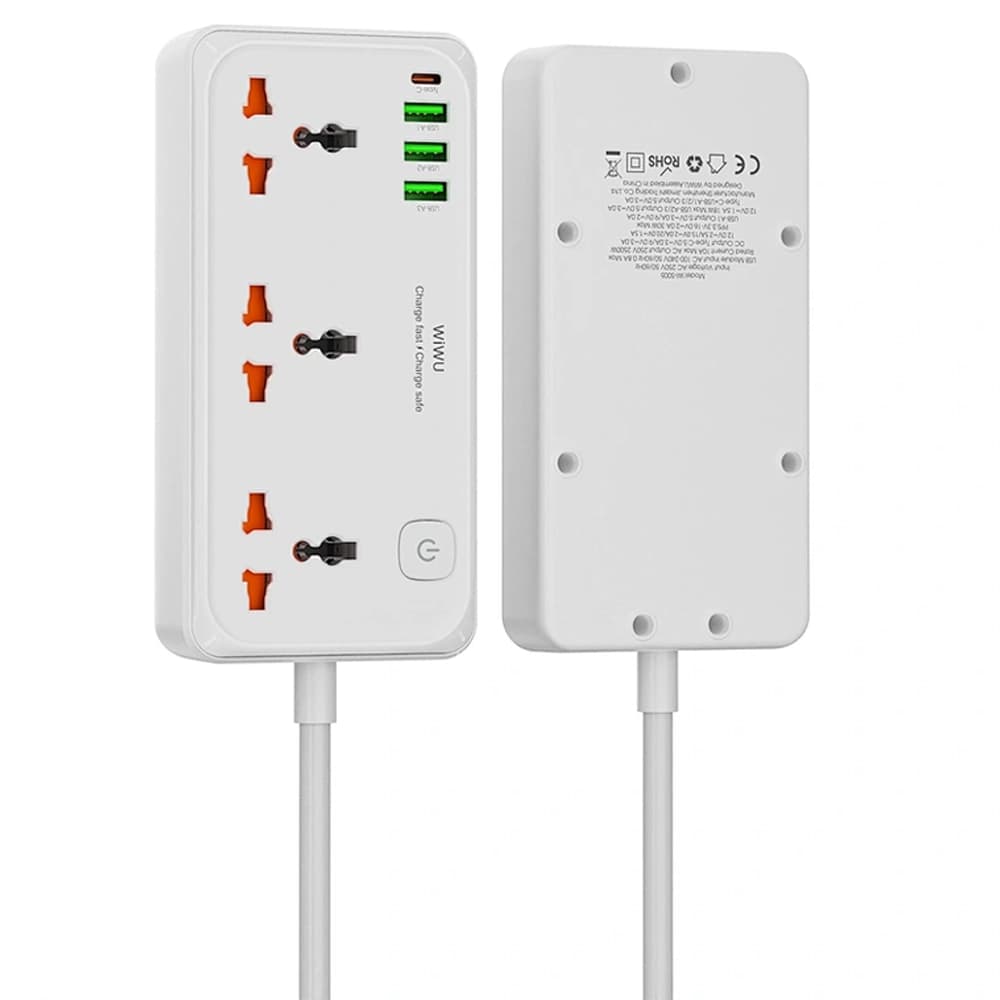 چندراهی برق شیائومی مدل WIWU Cube 30W Multiple Function Gan Power Strip WI-S005 — تصویر ۲