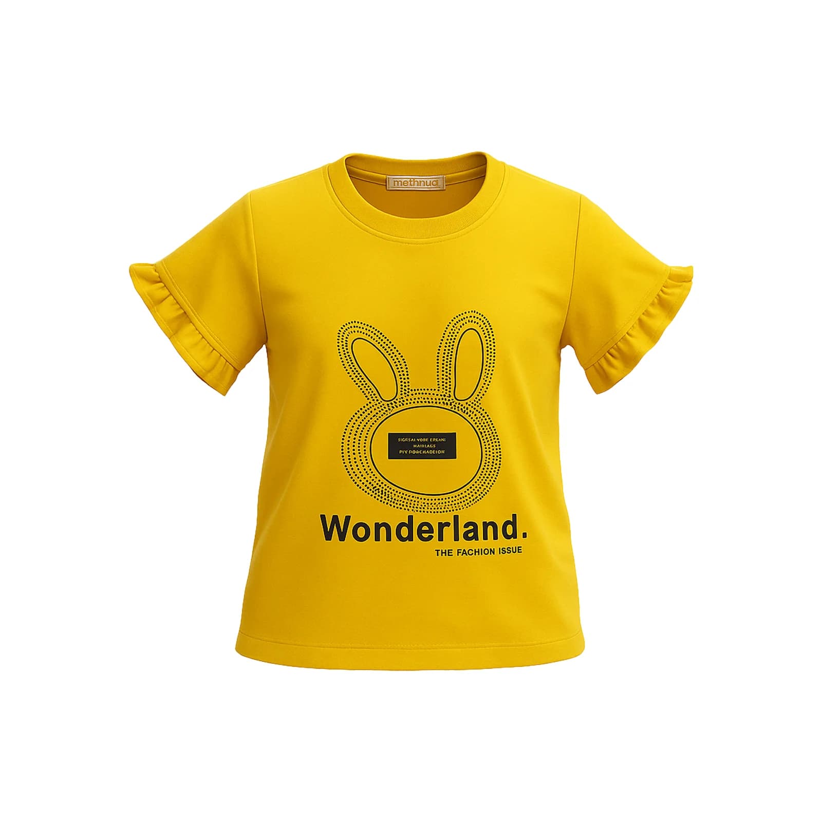 تیشرت وارداتی طرح خرگوش رنگ زرد سایز 30,35,45,50 — تصویر ۲