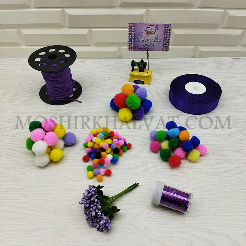 پوم پوم ساده (توپک ساده) بسته 100 عددی — تصویر ۳
