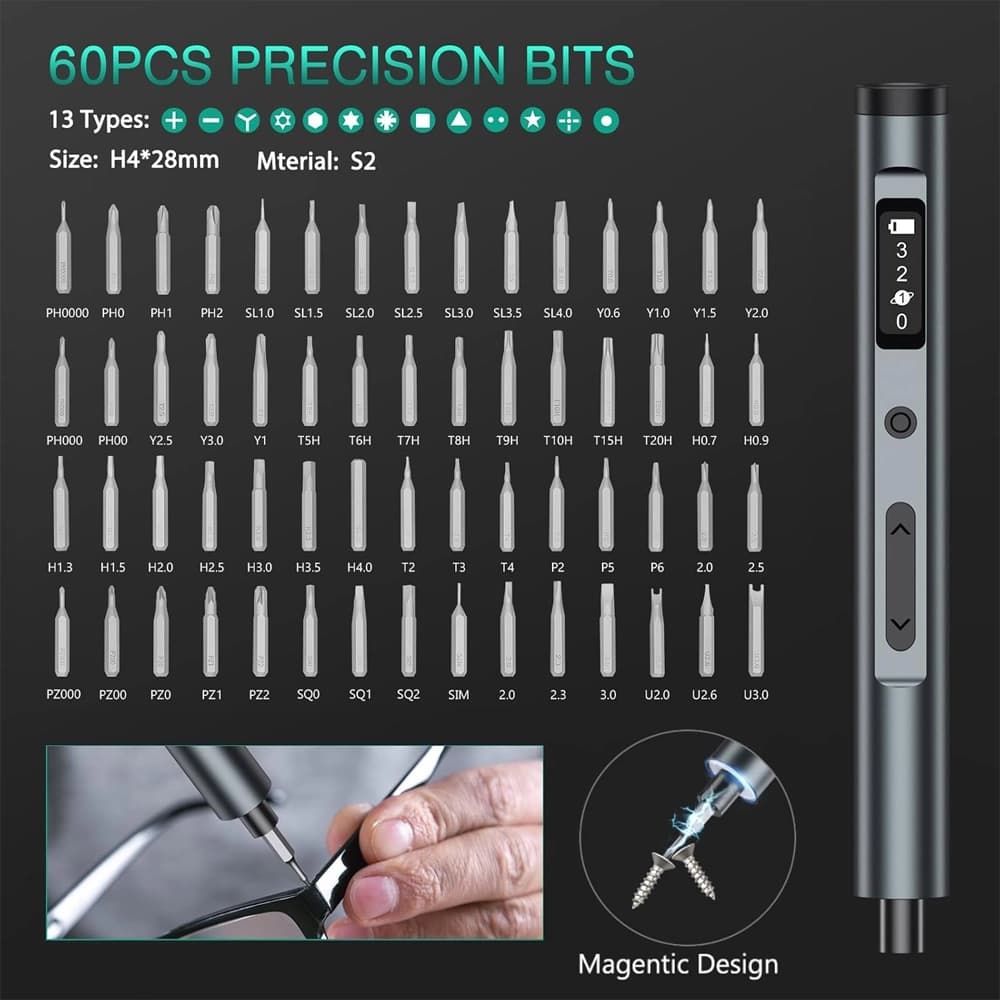 ست پيچ گوشتی اوریا مدل 882070 Oria Electric Screwdriver 62 In 1 Set — تصویر ۶