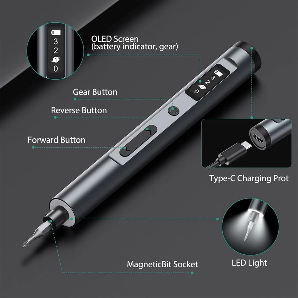 ست پيچ گوشتی اوریا مدل 882070 Oria Electric Screwdriver 62 In 1 Set — تصویر ۲