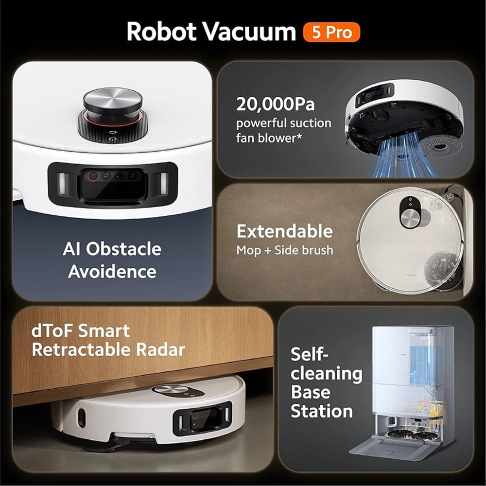 جاروبرقی رباتیک شیائومی مدل Xiaomi Robot Vacuum 5 Pro — تصویر ۲