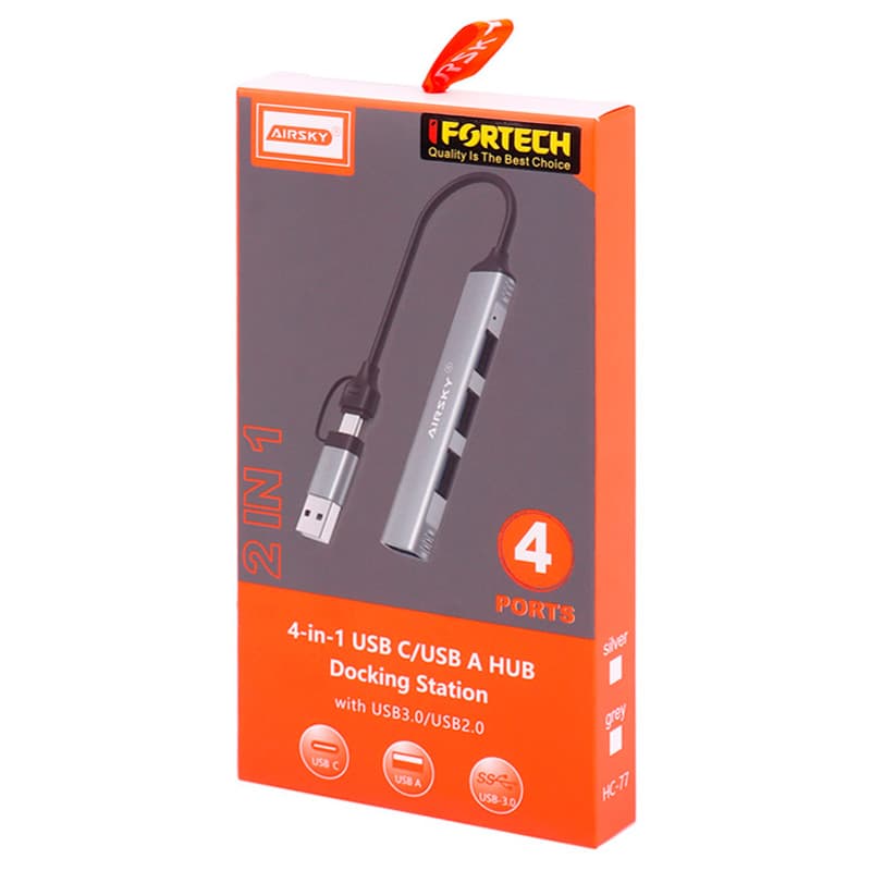 هاب 4 پورت USB3.0 آیفورتک Airsky HC-77 — تصویر ۴