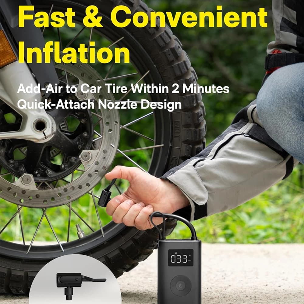 پمپ باد شارژی شیائومی مدل Hoto Air Pump Pocket QWCQA001 — تصویر ۲