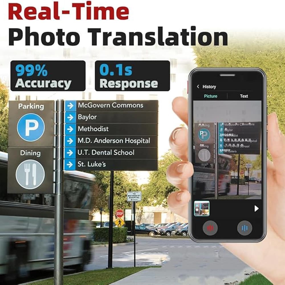 مترجم زبان جيبی همراه با هوش مصنوعی او ای ام مدل AI Language Translator S09 — تصویر ۳