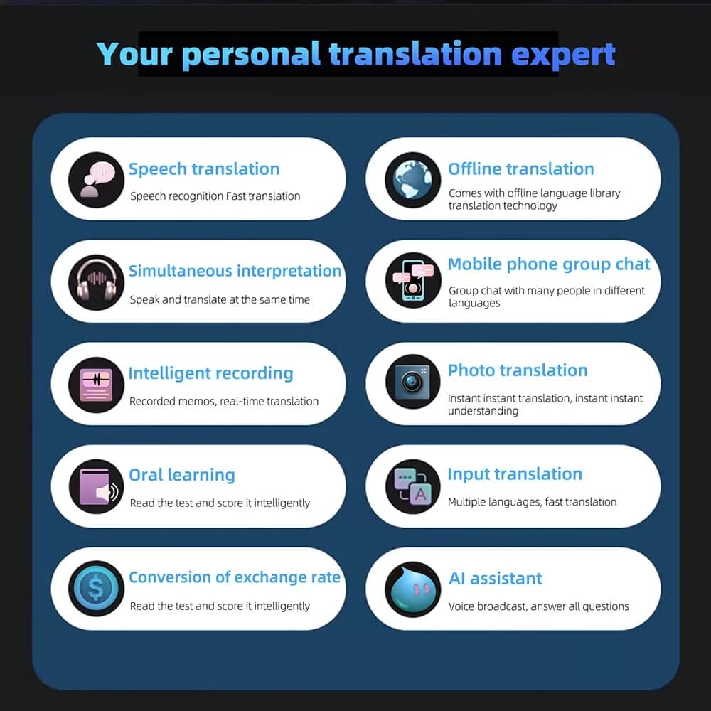 مترجم زبان جيبی همراه با هوش مصنوعی او ای ام مدل AI Language Translator Z40 — تصویر ۴