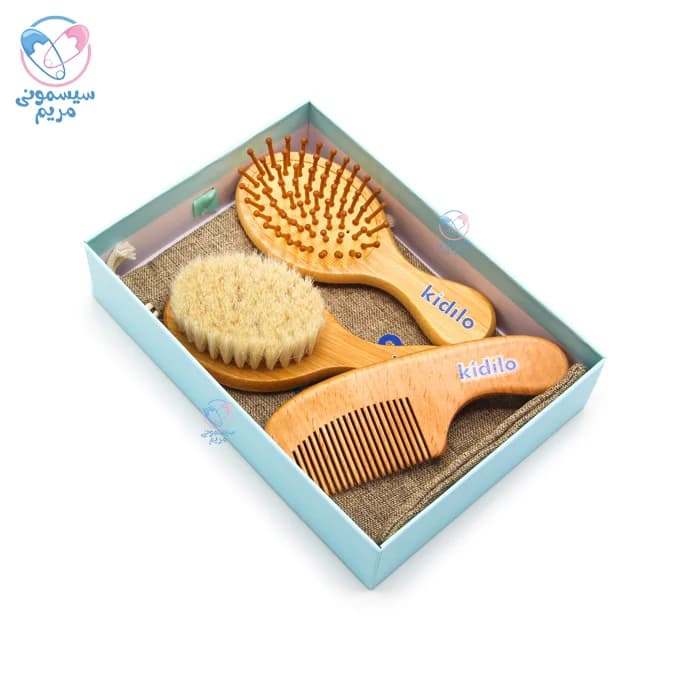 شانه برس الیاف طبیعی 3 تیکه کیدیلو Kidilo — تصویر ۲