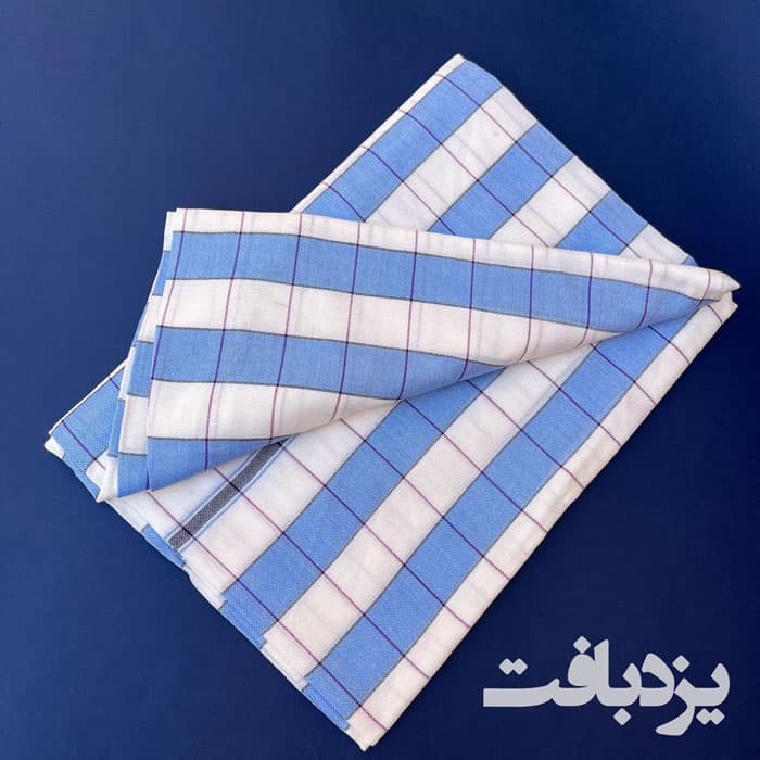 شمد نخی یزدی چهارخانه آبی پر رنگ