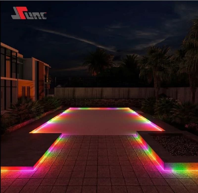 ریسه ی شلنگی 20 متری خورشیدی RGB افکت دار — تصویر ۴