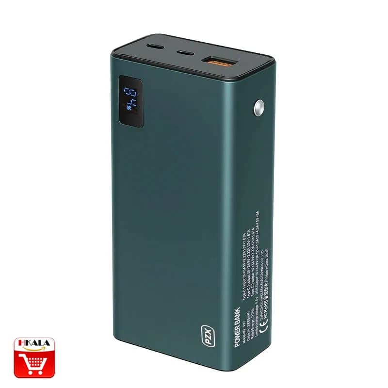 پاوربانک PZX مدل V87 – ظرفیت 30000mAh با شارژ سریع ۲۲.۵ وات