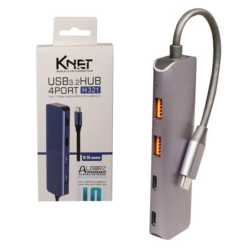 هاب 4 پورت Type C کی نت K-HC321 — تصویر ۱۲
