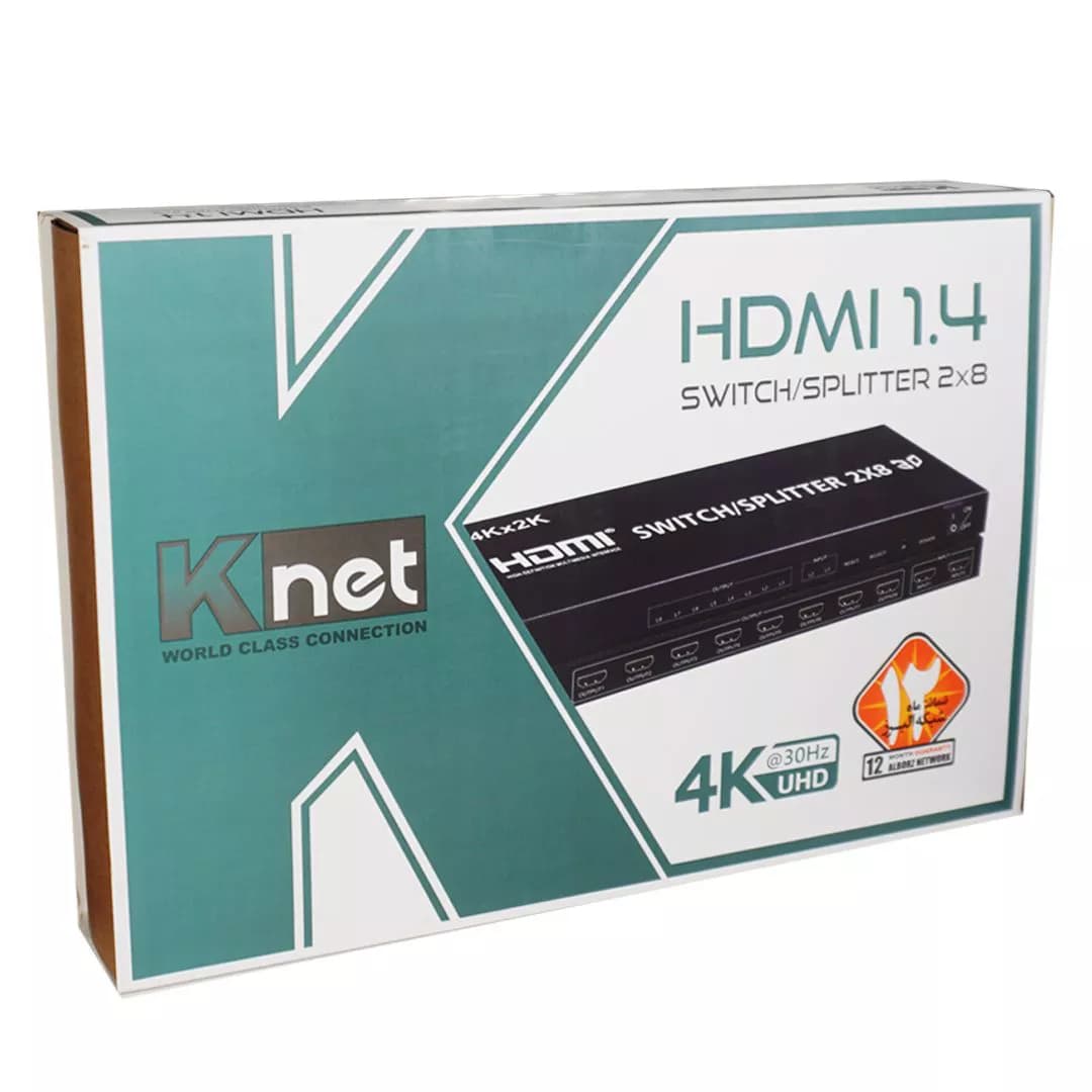 سوییچ اسپلیتر 2 در 8 HDMI کی نت K-SS28 — تصویر ۵