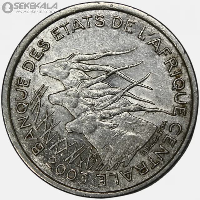 سکه 50 فرانک کمیاب آفریقای مرکزی 2003