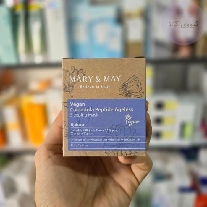 ماسک خواب پپتید و کالاندولا مری اند می Mary & May جوانساز و تسکین دهنده — تصویر ۲