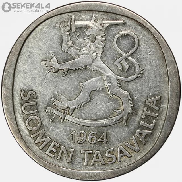 سکه 1 مارکا نقره فنلاند 1964