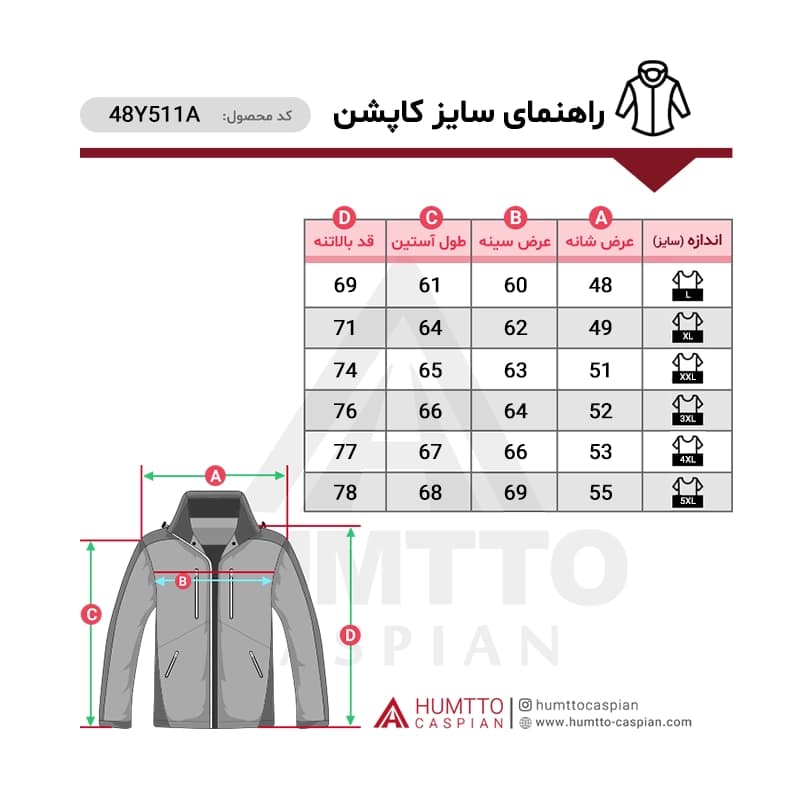 کاپشن مردانه هامتو humtto 48Y511A-3 — تصویر ۳