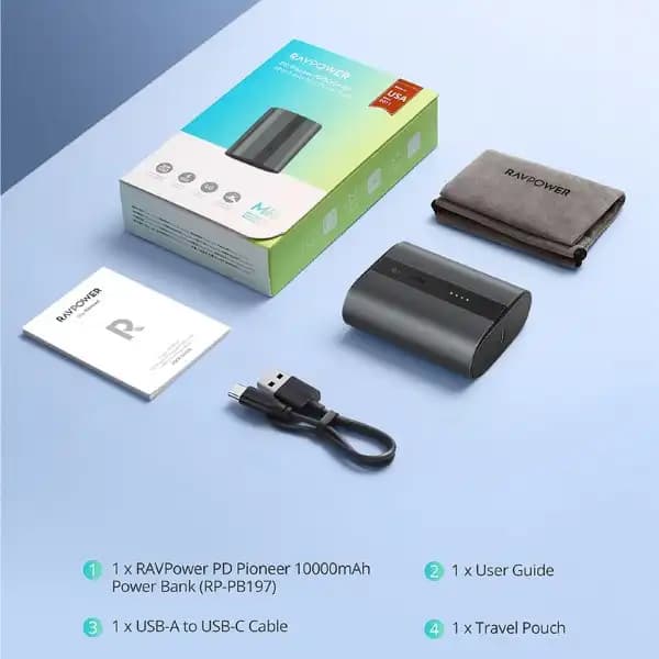 شارژر همراه راوپاور مدل RP-PB197 ظرفیت 10000 میلی آمپر ساعت — تصویر ۳