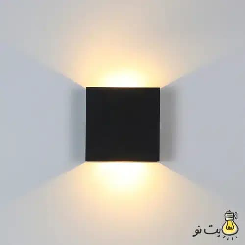 چراغ دکوراتیو دو طرفه مربع دمپردار — تصویر ۲
