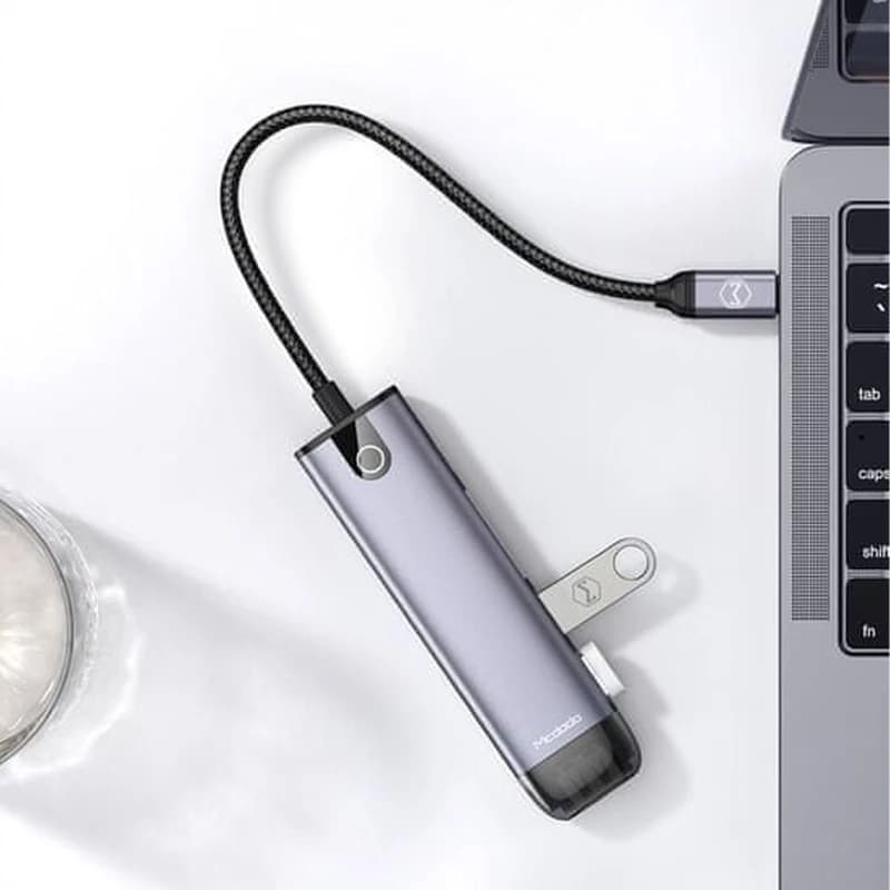 هاب شارژر تایپ سی 6 پورت مک دودو Mcdodo HU-7740 6 in 1 USB-C HUB — تصویر ۱۱