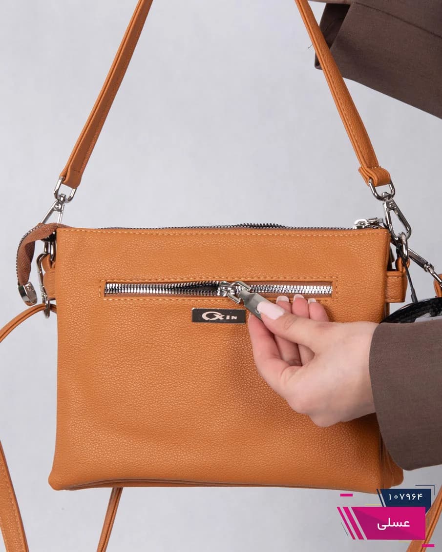کیف وارداتی سه خونه یراق خطی OXIN 129 — تصویر ۳