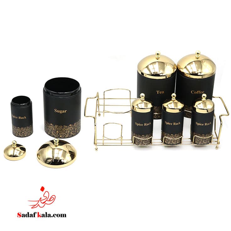 سرویس پاسماوری 8 پارچه درب طلایی استند طلایی ریور (6) / 5231-5232 — تصویر ۲