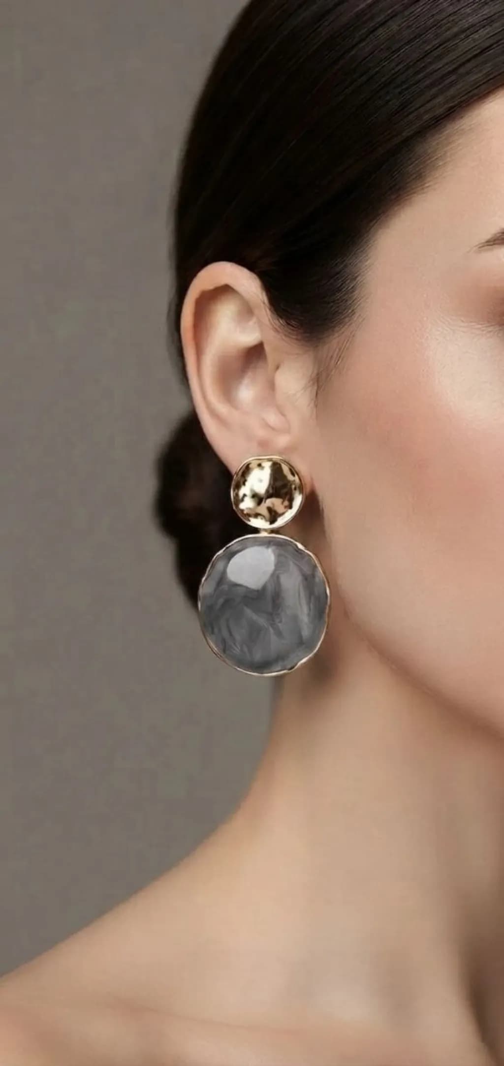 گوشواره ژوپینگ میناکاری مرمری — تصویر ۶