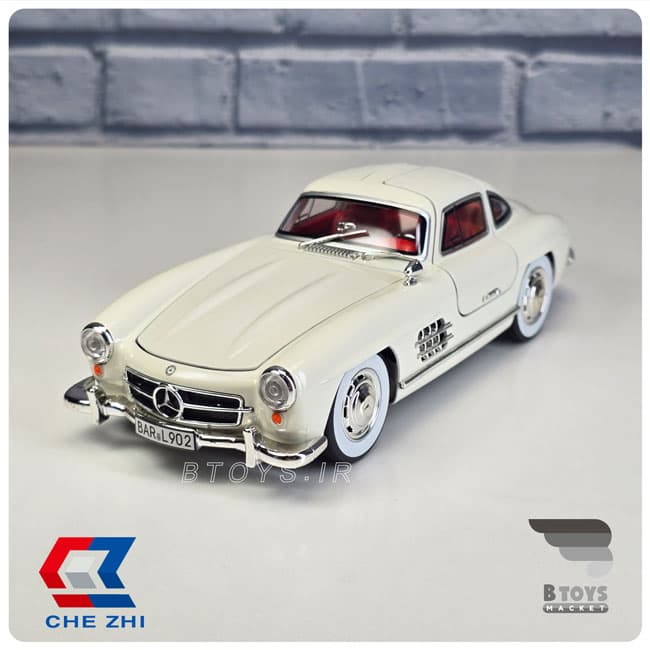 ماکت مرسدس بنز 300 اس ال سفید دودزا چِژی(Mercedes Benz 300SL Chezhi) مقیاس:1/24