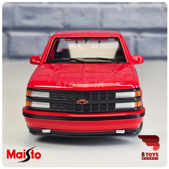ماکت شورولت 454 اس اس 1993 پیکاپ قرمز مایستو(Chevrolet 454 SS 1993 Pick-up Maisto) — تصویر ۵